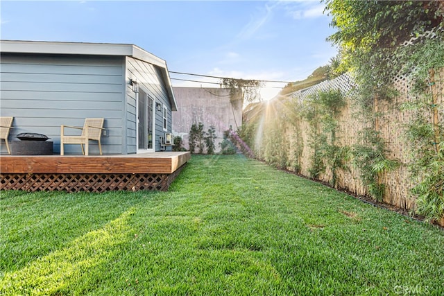229 S Kingsley Dr, Los Angeles, CA 90004 - view of grassy yard featuring a wooden deck