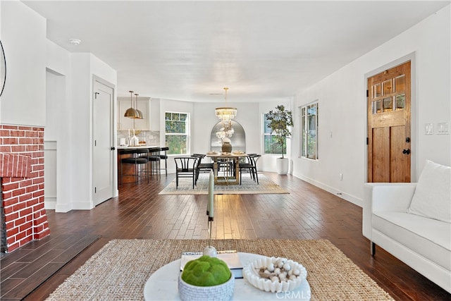 229 S Kingsley Dr, Los Angeles, CA 90004 - living area featuring dark wood-style floors
