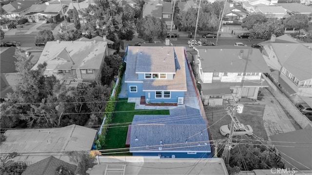 229 S Kingsley Dr, Los Angeles, CA 90004 - aerial perspective of suburban area with property parcel outlined