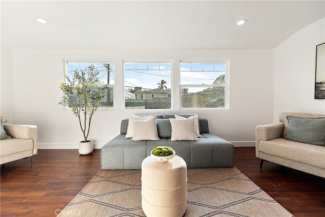 229 S Kingsley Dr, Los Angeles, CA 90004 - living room with wood finished floors and recessed lighting