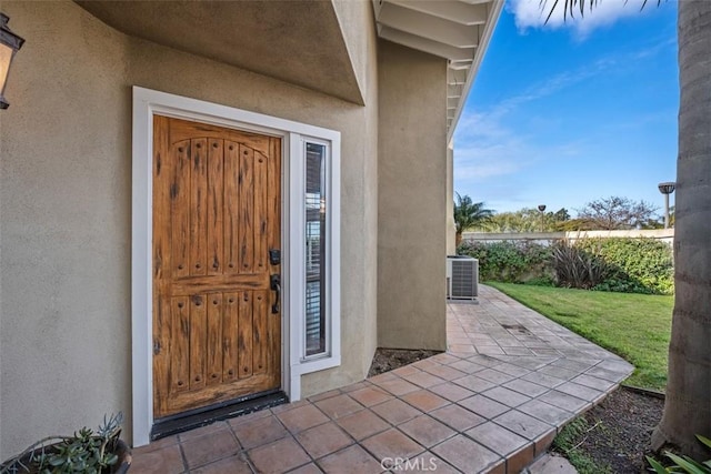 33551 Sandcastle Ct, Dana Point, CA 92629 - doorway to property featuring stucco siding and a patio
