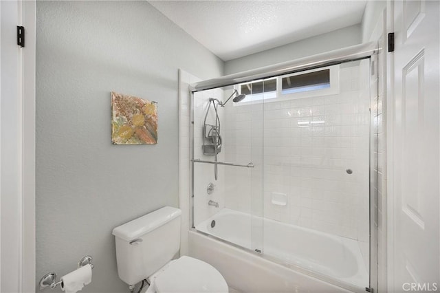 5999 Cedar Mountain Dr, Rancho Cucamonga, CA 91737 - full bathroom featuring enclosed tub / shower combo and a textured wall