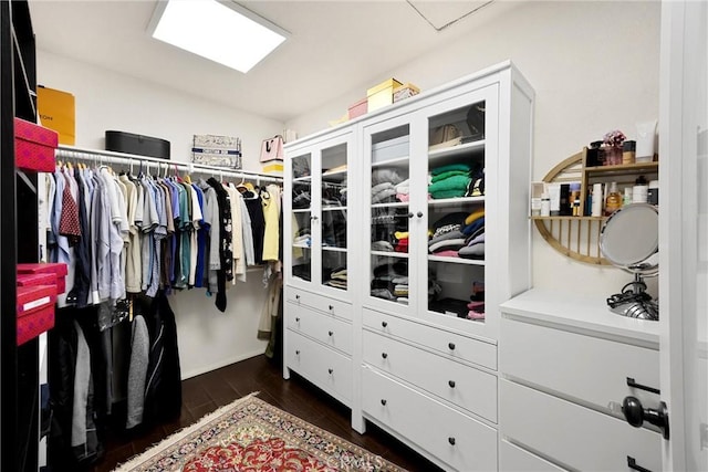 5999 Cedar Mountain Dr, Rancho Cucamonga, CA 91737 - spacious closet featuring dark wood-style floors