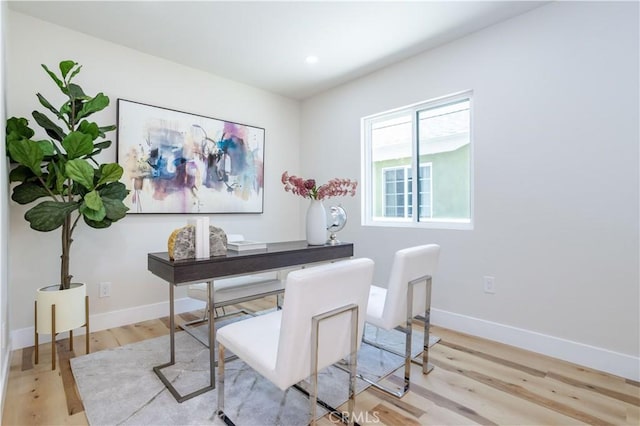 17905 Bullock St, Encino, CA 91316 - home office with wood finished floors and recessed lighting