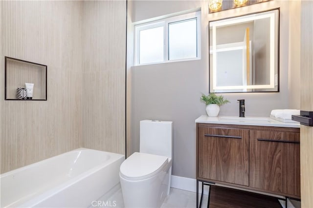 17905 Bullock St, Encino, CA 91316 - bathroom with vanity and shower / tub combination