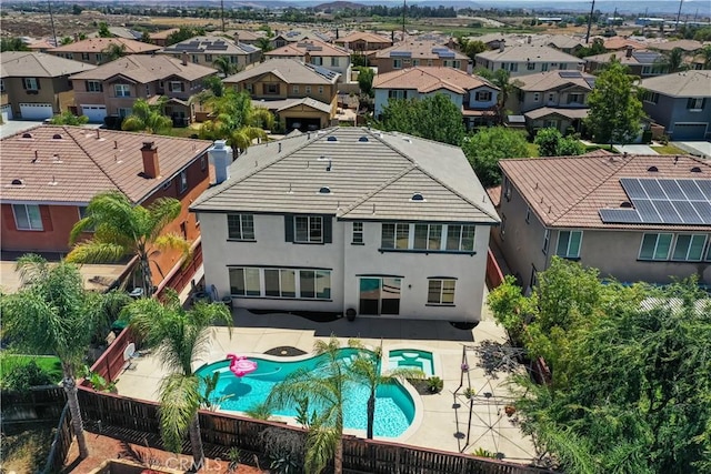 36845 Gemina Ave, Murrieta, CA 92563 - back of property with a residential view, a fenced backyard, a patio, and stucco siding