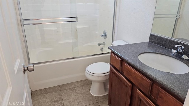 9019 Fremont Ct, Oak Hills, CA 92344 - full bath with vanity, tile patterned flooring, and enclosed tub / shower combo