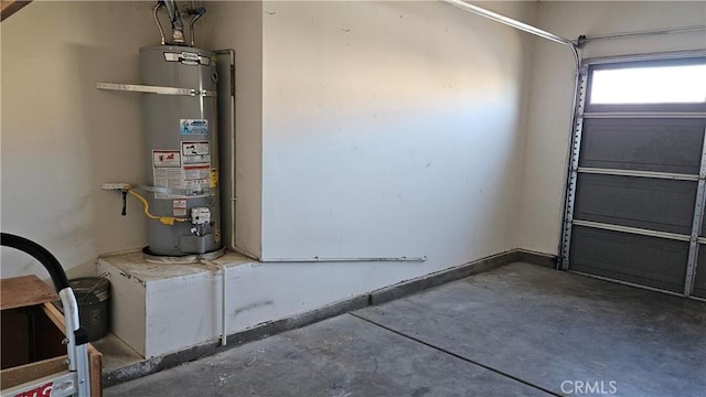 9019 Fremont Ct, Oak Hills, CA 92344 - garage with strapped water heater