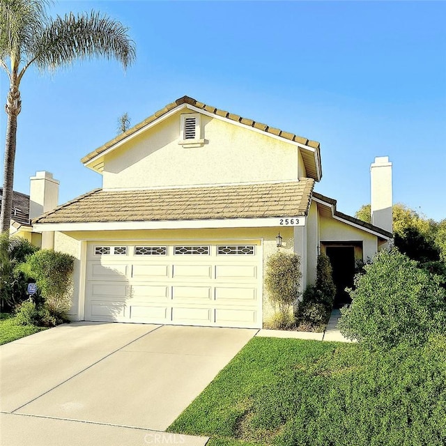 2568 Highgate Ct, Chino Hills, CA 91709 - view of property exterior featuring concrete driveway, stucco siding, and an attached garage