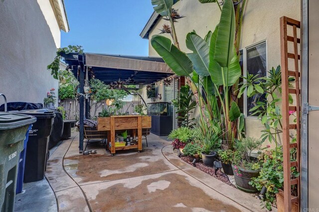 1430 Vallejo Mills St, Chula Vista, CA 91913 - view of patio / terrace featuring outdoor dining area and ceiling fan