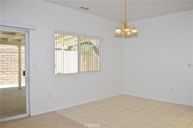 856 Liam Way, Beaumont, CA 92223 - unfurnished room featuring a chandelier