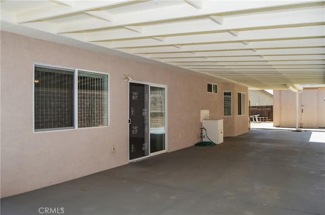 856 Liam Way, Beaumont, CA 92223 - view of patio featuring a storage unit