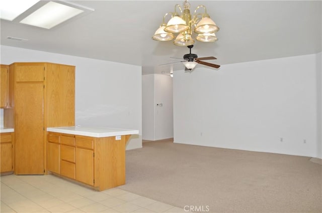 856 Liam Way, Beaumont, CA 92223 - unfurnished room featuring a chandelier, ceiling fan, and light carpet