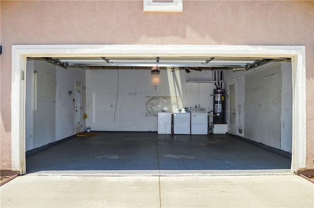 856 Liam Way, Beaumont, CA 92223 - garage with washing machine and clothes dryer and strapped water heater