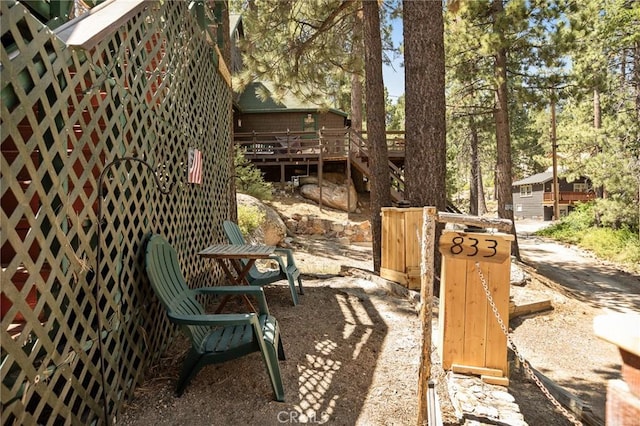 833 Brier Trl, Big Bear Lake, CA 92315 - view of patio with a deck