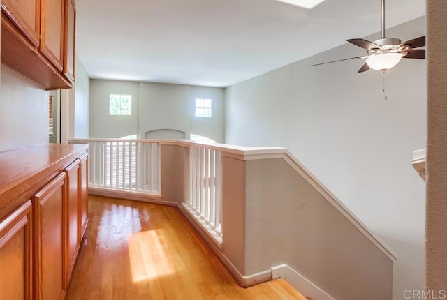 4620 Los Alamos Way Unit C, Oceanside, CA 92057 - hall featuring an upstairs landing and light wood finished floors