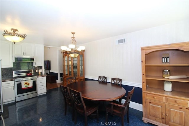 23281 Via Bahia, Mission Viejo, CA 92691 - dining room featuring a chandelier and baseboards