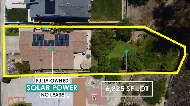 23281 Via Bahia, Mission Viejo, CA 92691 - aerial view of property and surrounding area with property boundaries highlighted
