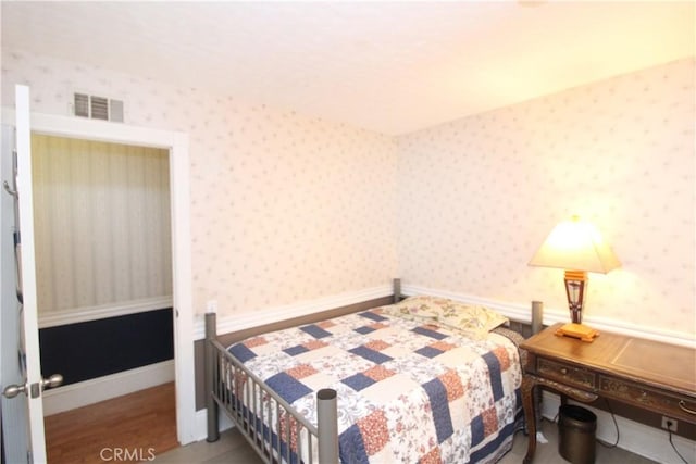 23281 Via Bahia, Mission Viejo, CA 92691 - bedroom with wood finished floors and wallpapered walls