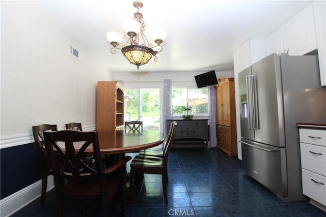 23281 Via Bahia, Mission Viejo, CA 92691 - dining room featuring a chandelier and baseboards