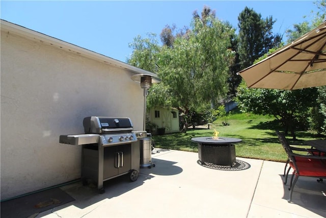 23281 Via Bahia, Mission Viejo, CA 92691 - view of patio / terrace featuring a fire pit and a grill