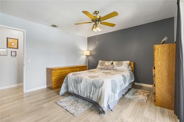2951 S Plainfield Pl, Ontario, CA 91761 - bedroom with light wood finished floors and a ceiling fan