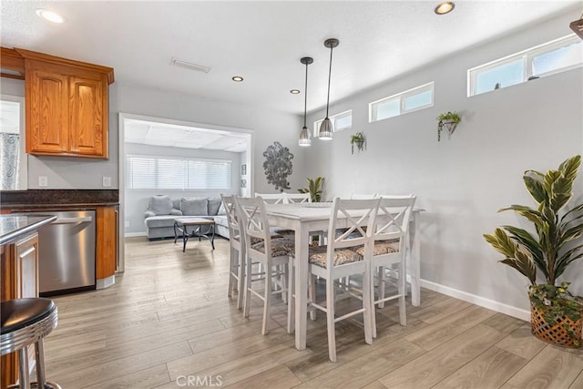 2951 S Plainfield Pl, Ontario, CA 91761 - dining space with light wood-style floors, recessed lighting, and healthy amount of natural light