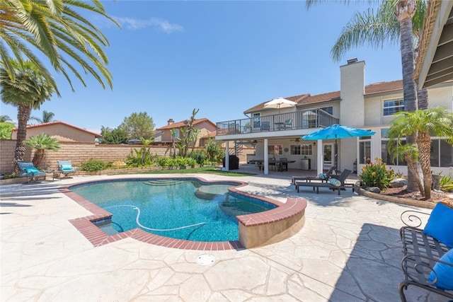 1225 Old Hickory Rd, Corona, CA 92882 - view of pool featuring a patio and a fenced backyard
