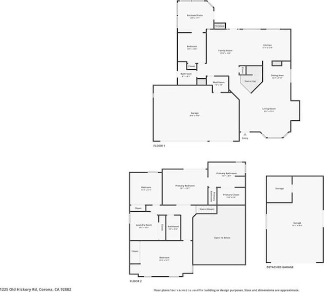 1225 Old Hickory Rd, Corona, CA 92882 - view of home floor plan