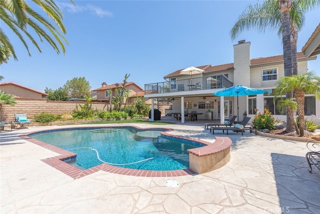 1225 Old Hickory Rd, Corona, CA 92882 - view of swimming pool featuring a patio