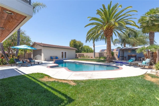 1225 Old Hickory Rd, Corona, CA 92882 - view of pool with french doors and a patio