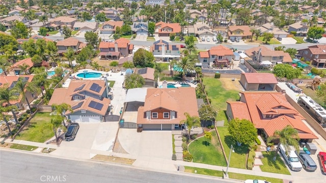 1225 Old Hickory Rd, Corona, CA 92882 - aerial view of residential area featuring a pool area