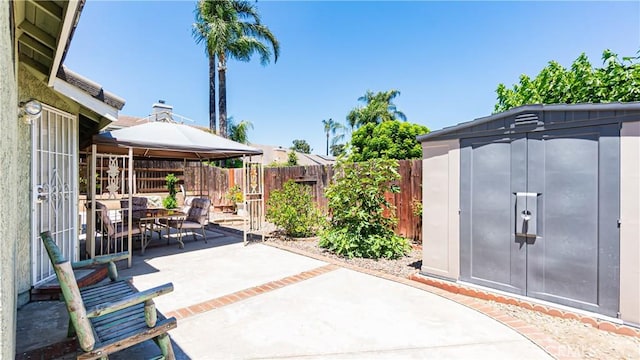 7339 Greenbriar Pl, Rancho Cucamonga, CA 91730 - fenced backyard featuring a gazebo, a patio area, and a shed