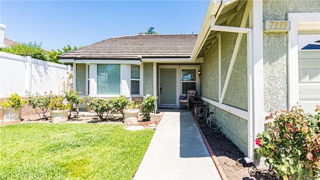 7339 Greenbriar Pl, Rancho Cucamonga, CA 91730 - entrance to property with stucco siding