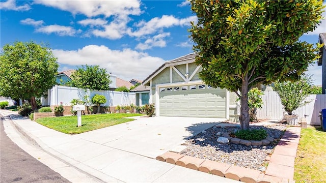 7339 Greenbriar Pl, Rancho Cucamonga, CA 91730 - view of front of house with concrete driveway, an attached garage, and stucco siding