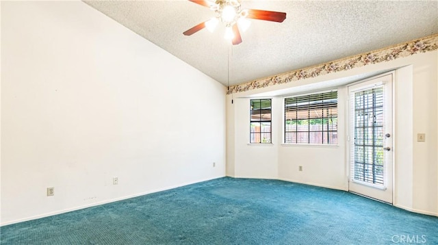 7339 Greenbriar Pl, Rancho Cucamonga, CA 91730 - carpeted spare room with a textured ceiling, healthy amount of natural light, and ceiling fan