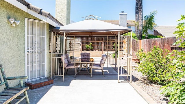 7339 Greenbriar Pl, Rancho Cucamonga, CA 91730 - view of patio / terrace with a gazebo