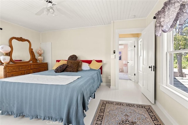 2725 W Sacramento Ave, Chico, CA 95973 - bedroom featuring a ceiling fan and baseboards