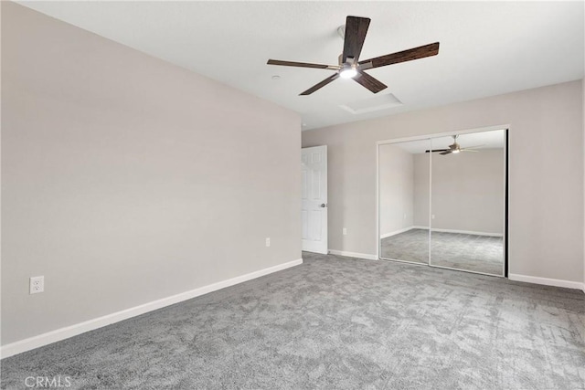 18420 Wisteria St, Hesperia, CA 92345 - unfurnished bedroom with carpet, a closet, and ceiling fan