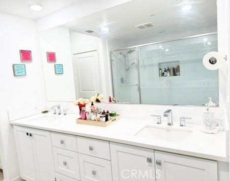 1891 S Union St S Unit 111, Anaheim, CA 92805 - full bath with double vanity and a stall shower