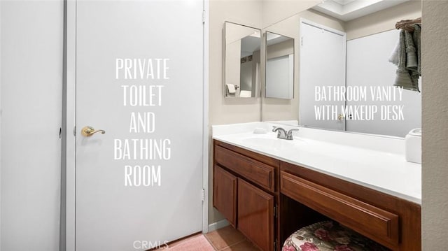 15927 Alta Vista Dr Unit D, La Mirada, CA 90638 - bathroom featuring vanity and tile patterned flooring