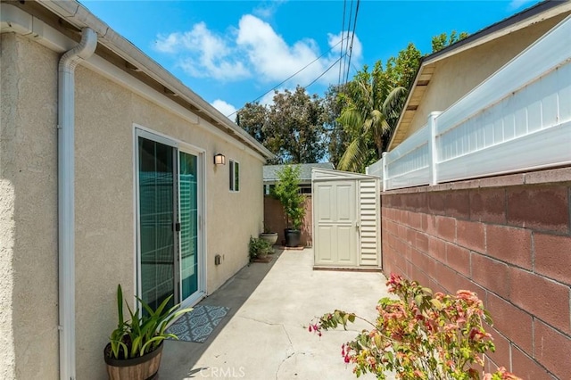 11162 Barman Ave, Culver City, CA 90230 - view of patio featuring a shed