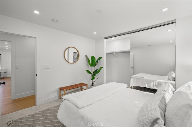 2115 E Santiago St, Covina, CA 91724 - carpeted bedroom with recessed lighting and a closet