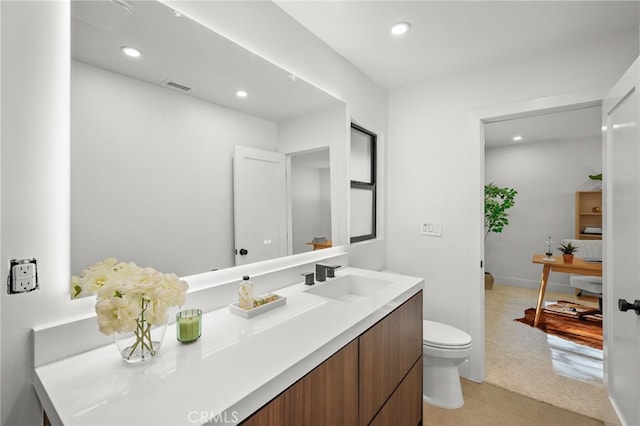 2115 E Santiago St, Covina, CA 91724 - bathroom with vanity and recessed lighting
