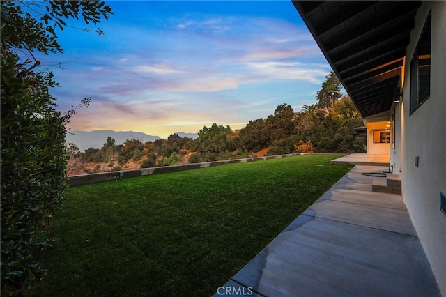 2115 E Santiago St, Covina, CA 91724 - yard at dusk featuring a yard and a mountain view