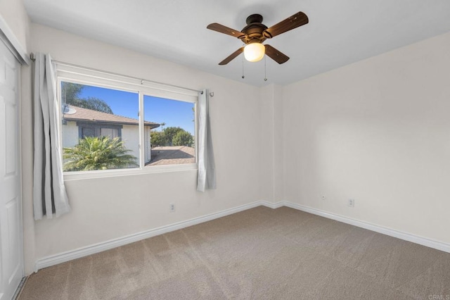 3423 Del Este Way, Oceanside, CA 92056 - carpeted empty room featuring a ceiling fan and baseboards