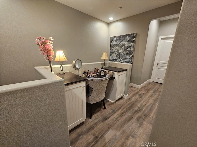 785 Harbor Cliff Way Unit 177, Oceanside, CA 92054 - office featuring dark wood finished floors and recessed lighting