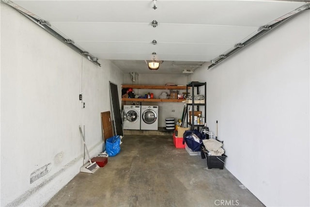 2704 Voorhees Ave Unit 4, Redondo Beach, CA 90278 - garage featuring washing machine and dryer and a garage door opener