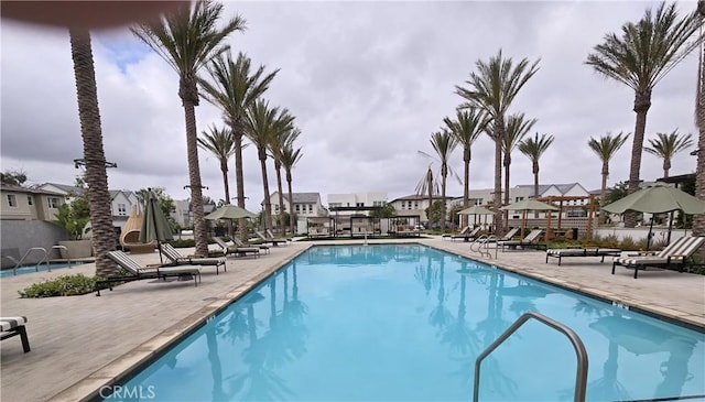 171 Bear Leaf Dr, Lake Forest, CA 92630 - community pool featuring a patio area and a residential view