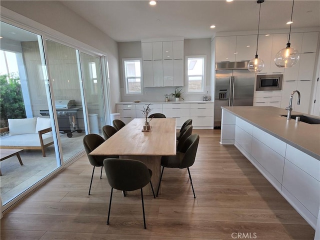 171 Bear Leaf Dr, Lake Forest, CA 92630 - dining space featuring plenty of natural light, light wood-type flooring, and recessed lighting